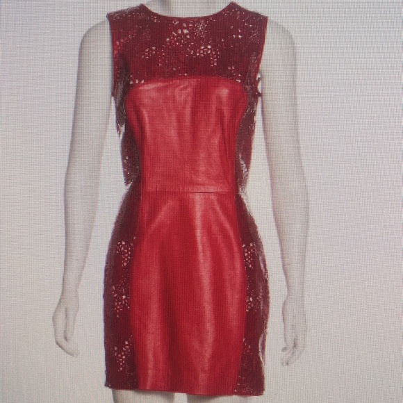 versace leather dress